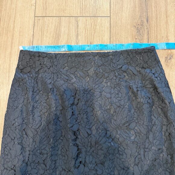 Banana Republic Womens Lace Midi Skirt Size 10 Workwear Minimalist Whimsigoth - Picture 5 of 8